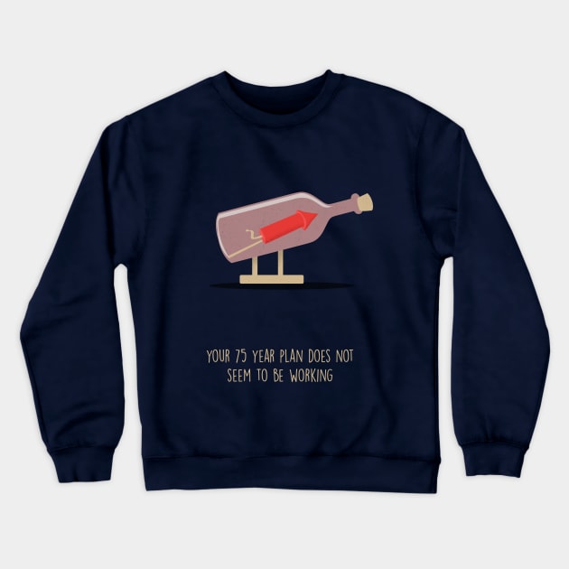 Bottle Rocket Crewneck Sweatshirt by wackyposters